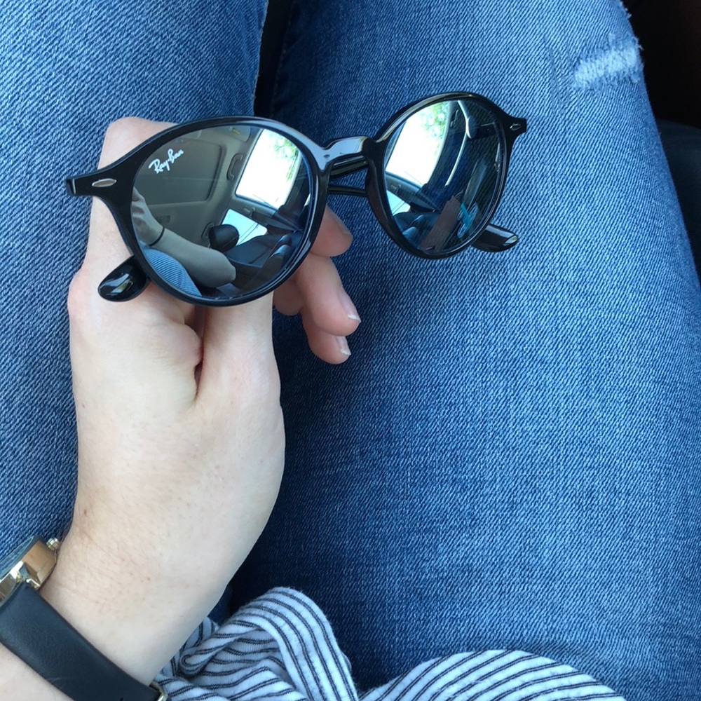 Ray-Ban round liteforce black sunglasses/with case